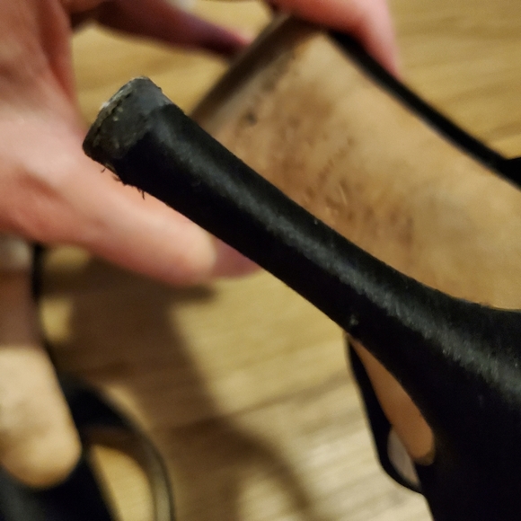 Jimmy Choo heels crystal dust on black satin 37 - Picture 5 of 13